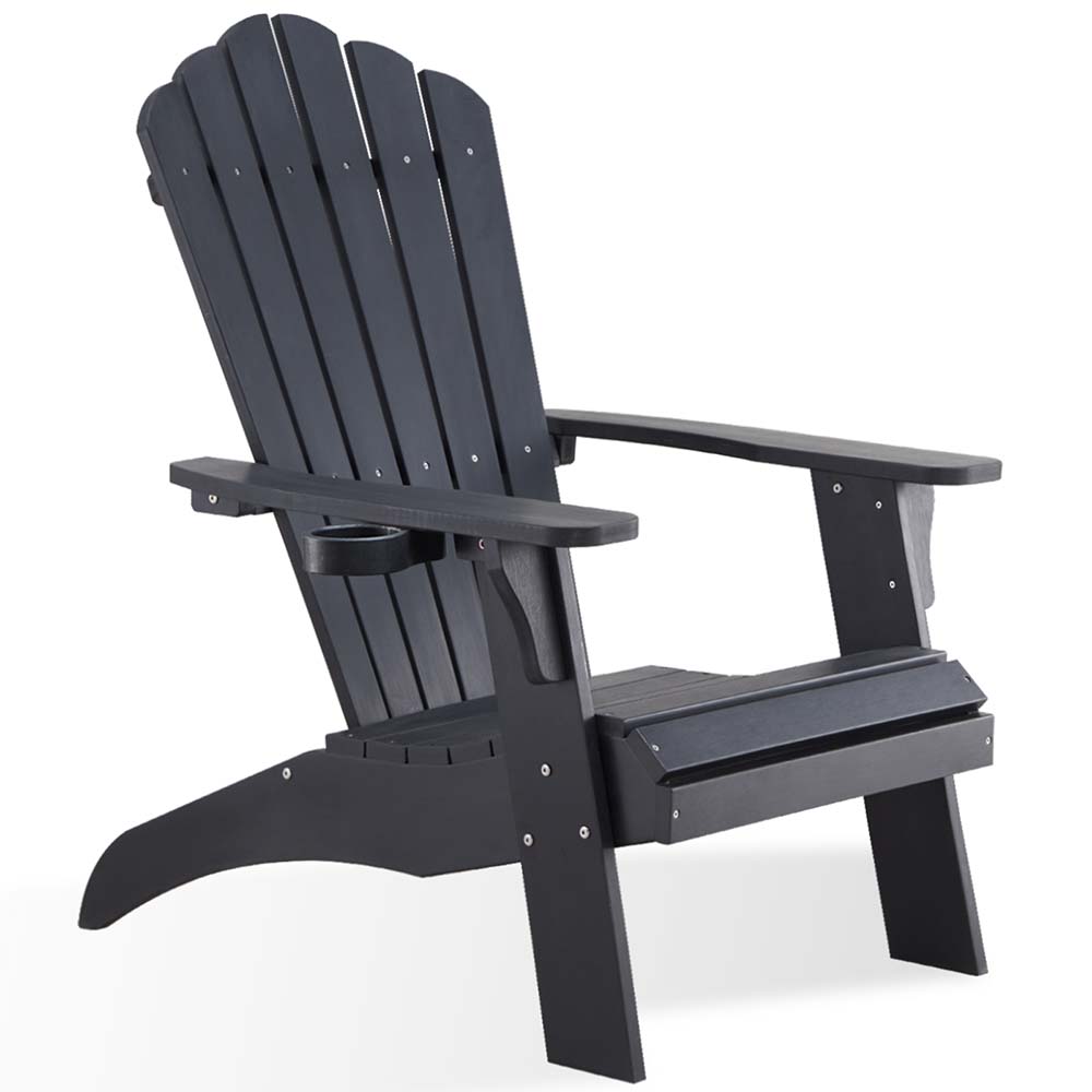 Adirondack Chair Plastic PS Wood Chair All-weather MTAC01 Black