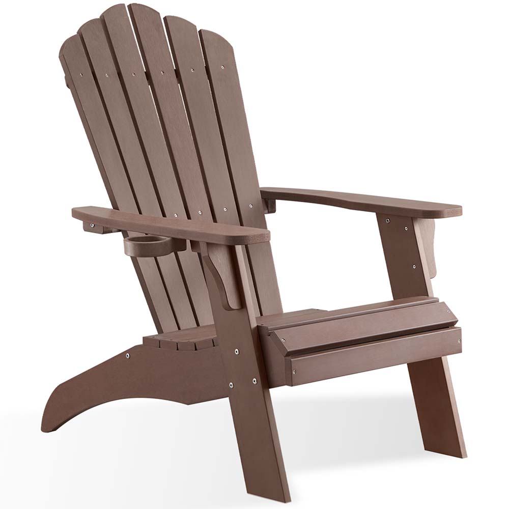 Adirondack Chair Plastic PS Wood Chair All-weather MTAC01 Coffee