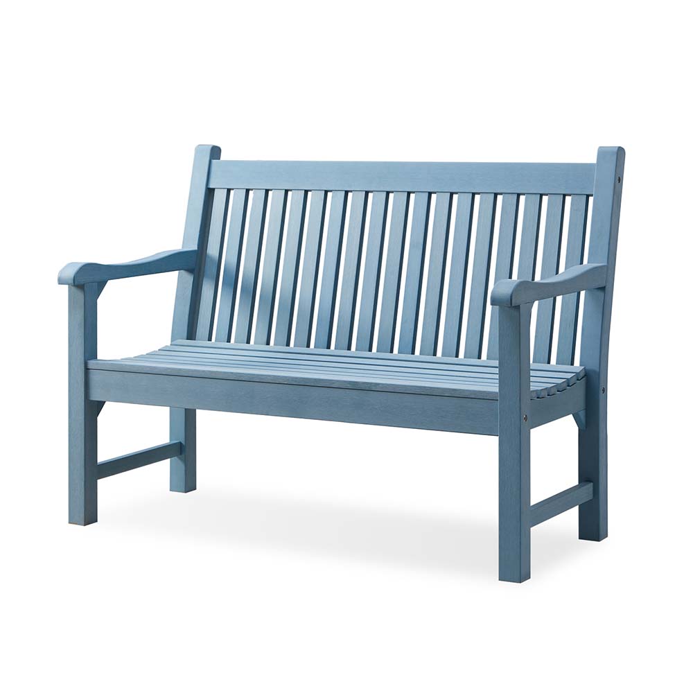 Garden Bench factory 2-Person Poly Lumber Outdoor Bench MTOB01 Blue
