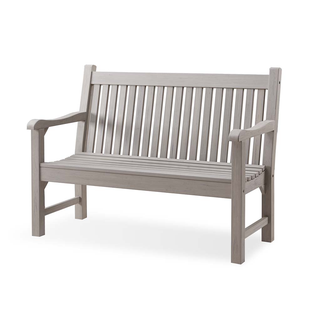 Garden Bench factory 2-Person Poly Lumber Outdoor Bench MTOB01 gray