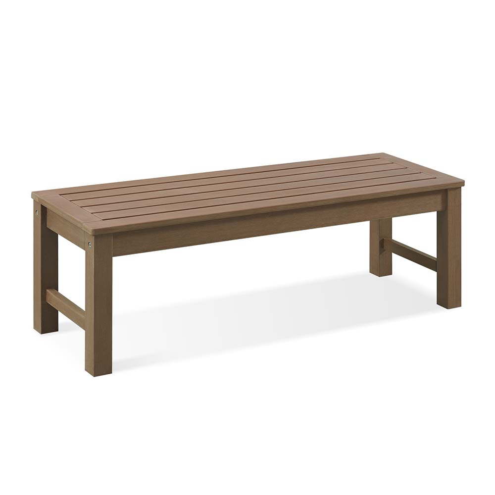 Outdoor Bench PS Wood Bench Backless Supply MTOB02 Coffee