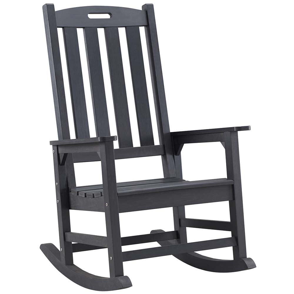 Outdoor Rocking Chair Resin PS Garden Chair Cost MTRC01 Black