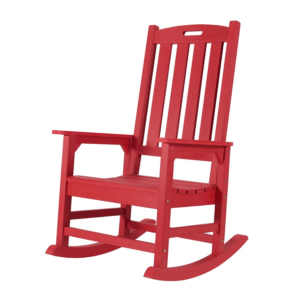 Outdoor Rocking Chair Resin PS Garden Chair Cost MTRC01 Red