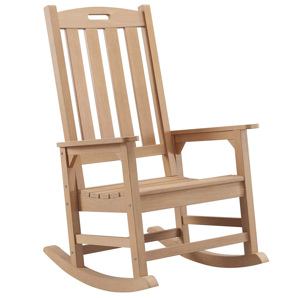Outdoor Rocking Chair Resin PS Garden Chair Cost MTRC01 Teak Color