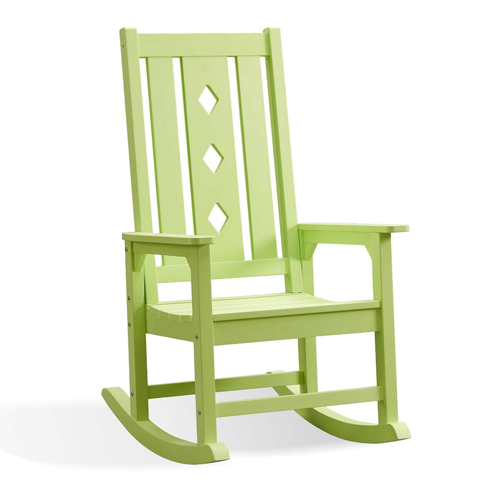 Patio Rocking Chair PS Wood Chair B2B EDRC01 Green