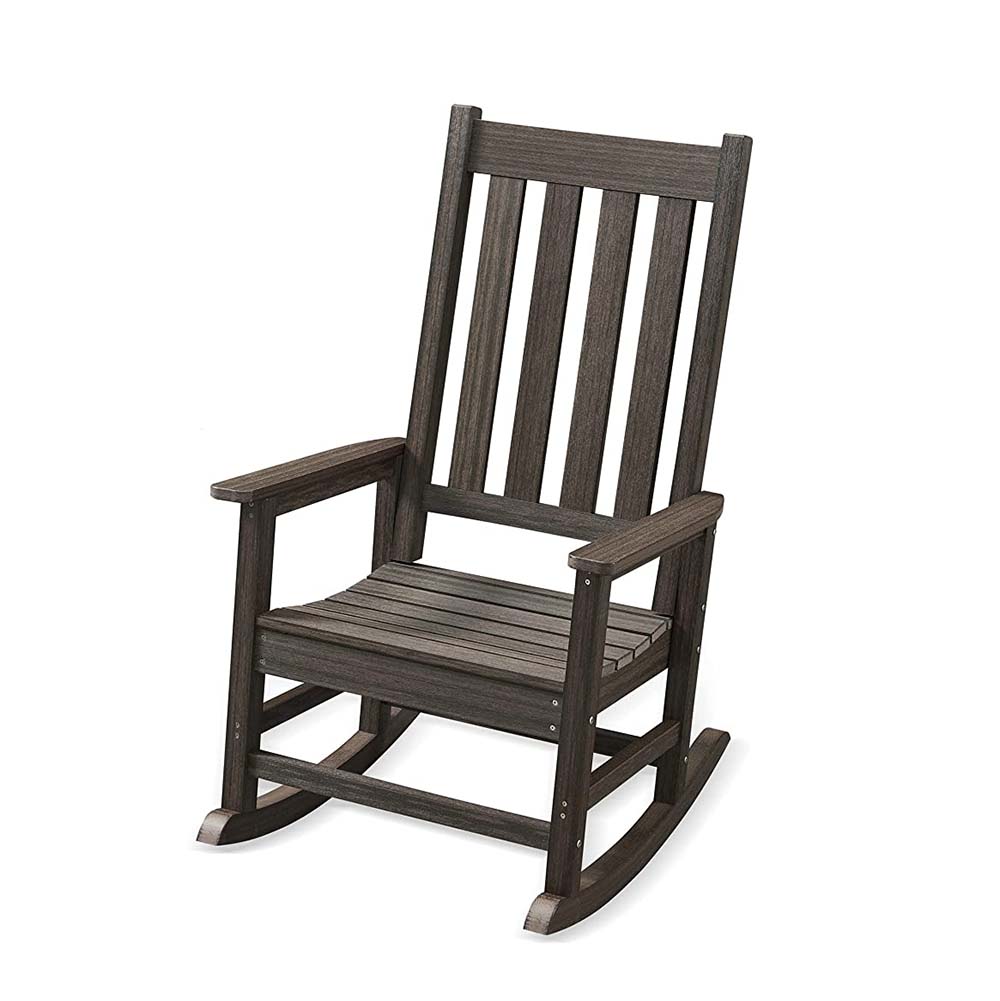 Rocking Chair HDPE High Back Smooth Desgin ACRC01 Dark Coffee