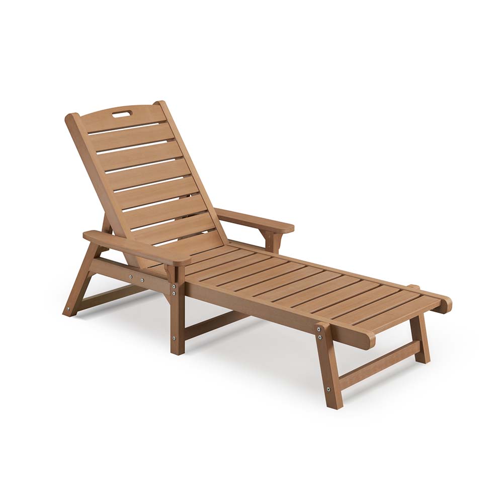 Maintenance Free Sun Lounger BHM Factory MTCL01 Deep Teak